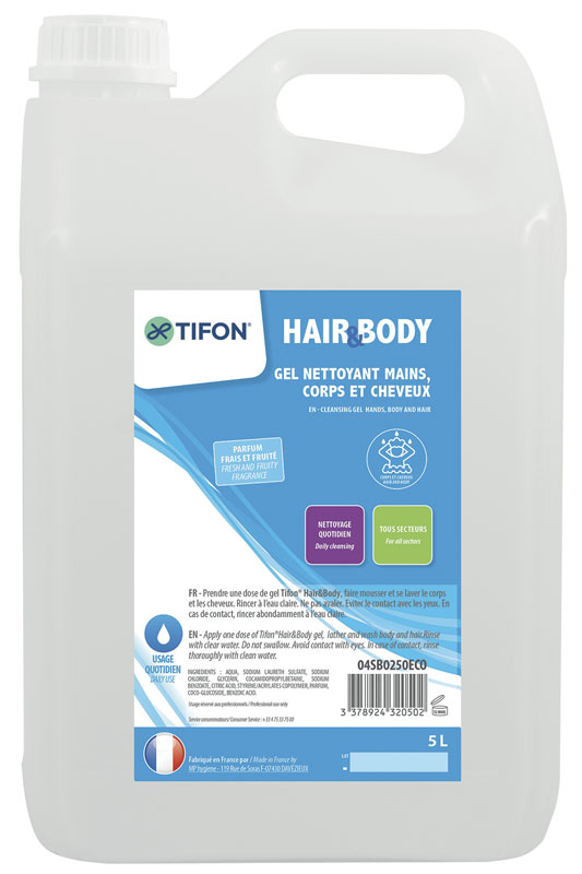 GEL NETTOYANT MAINS CORPS ET CHEVEUX TIFON HAIR & BODY 5L
