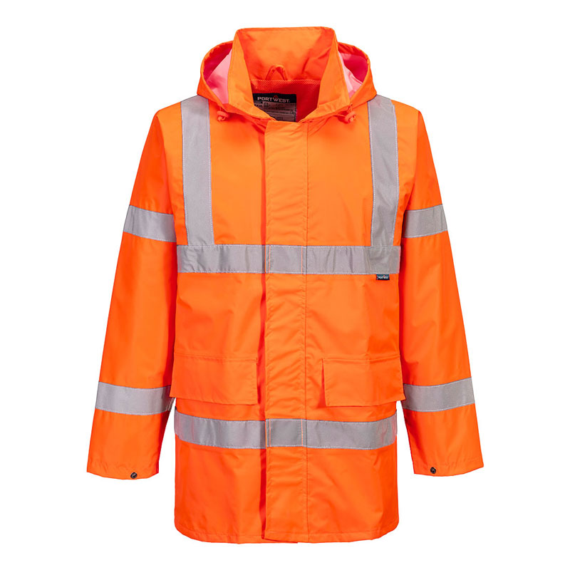 VESTE DE PLUIE ORANGE S160 HI-VIZ EN ISO 20471 CL3 T.2XL