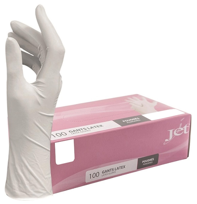 GANT LATEX POUDRÉS T.M BOÎTE DE 100 GANTS