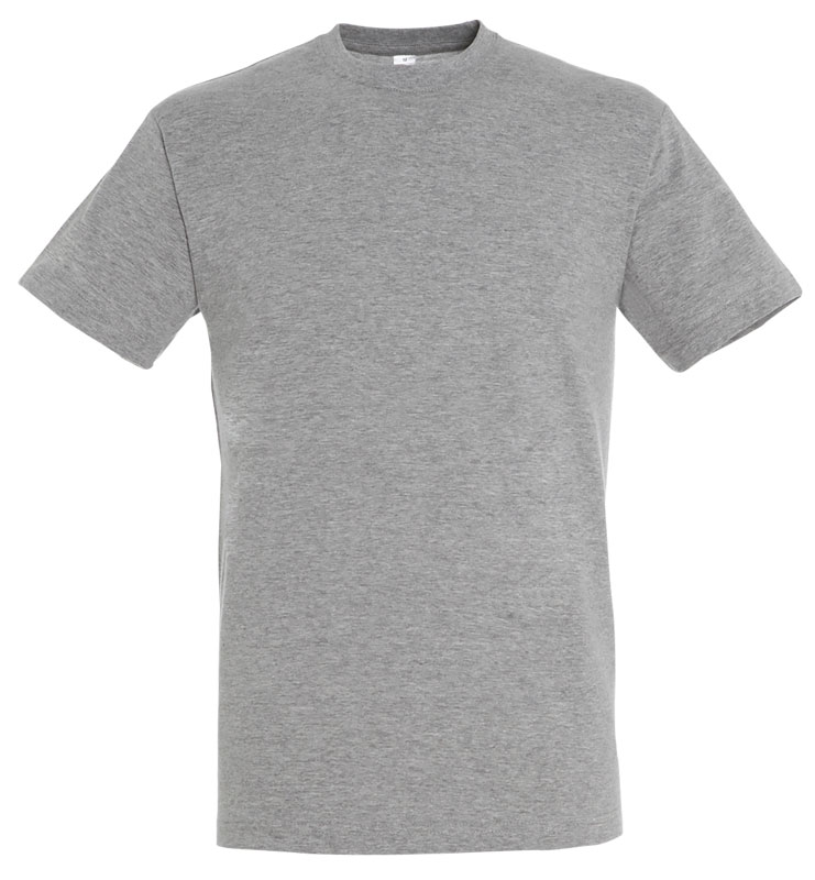 T-SHIRT 100% COTON GRIS CHINE T.M