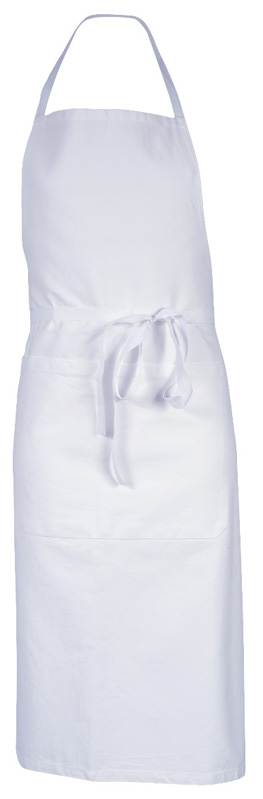 TABLIER COTON BLANC PISE 100x110 (cm) 
