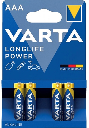 [LR3] PILE AAA-LR03-ALCALINE VARTA LONGLIFE POWER LOT DE 4