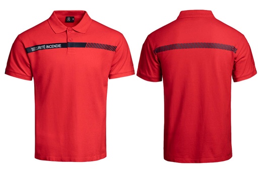 [VPRSIXL] POLO SECU-ONE SECURITE INCENDIE ROUGE 100% COTON T.XL