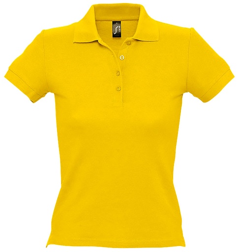 [POLOFPEOPLEJAL] POLO FEMME PEOPLE 100% COTON JAUNE T.L