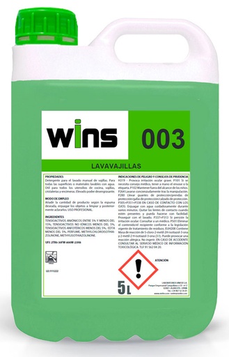 [VINL301G05019] LIQUIDE VAISSELLE MAIN WINS003 5L 