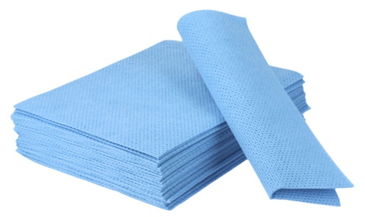 [TAMP192B] LAVETTE NON TISSEES AJOUREE 35X50 CM BLEU PQT DE 25