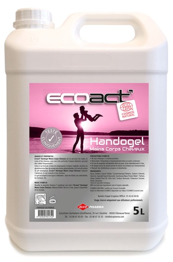 [ELCGELCO00062] ECO'ACT SAVON HANDOGEL MAINS,CORPS&CHEVEUX 5L (ECOCERT)