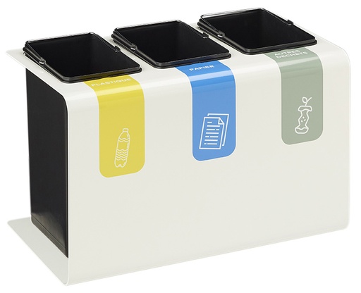[ROS55303] CORBEILLE DE TRI SELECTIF 3X15L TRIBU