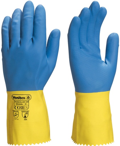 [VVE330BJ09] GANT LATEX MENAGE DUOCOLOR VE330 T.XL (09/10)