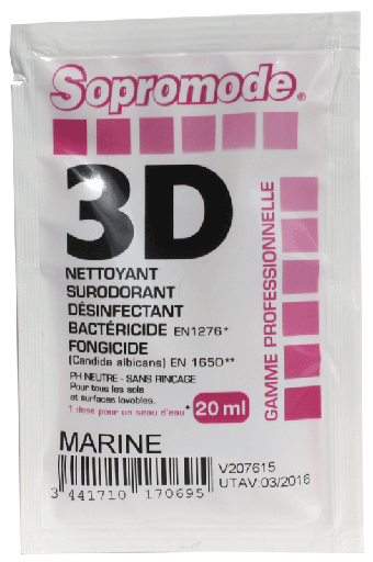 [SICOA17069] NETT.SOL&SURFACE SOPRO. DESINF.3D MARINE CT.250 DOSES DE 20ML