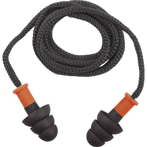 [VCONICFIR050OR] BOUCHONS D'OREILLES REUTILISABLES AVEC CORDELETTE LOT DE 50 PAIRES 