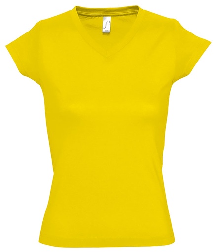 [TSFMOONJA2XL] T-SHIRT FEMME MOON 100% COTON JAUNE T.2XL