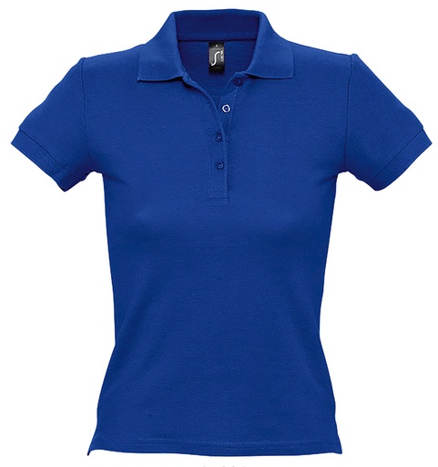 [POLOFPEOPLEBBL] POLO FEMME PEOPLE 100% COTON BLEU ROYAL T.L