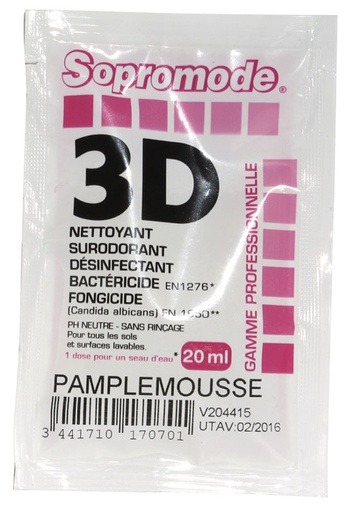 [SICOA17070] NETT.SOL&SURFACE SOPRO.DESINF.3D PAMPLEMOUSSE CT.250 DOSES DE 20ML