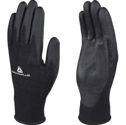 [VE702PN10] GANT TRICOT POLYESTER NOIR-PAUME P.U VE702PN T.10