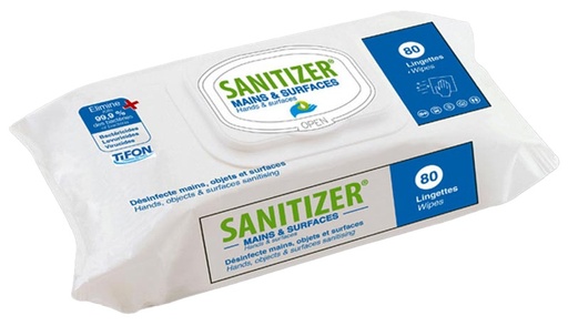 [MPH4TT1180] LINGETTES DESINF. MAIN&SURFACE SANITIZER PACK DE 80 LING.