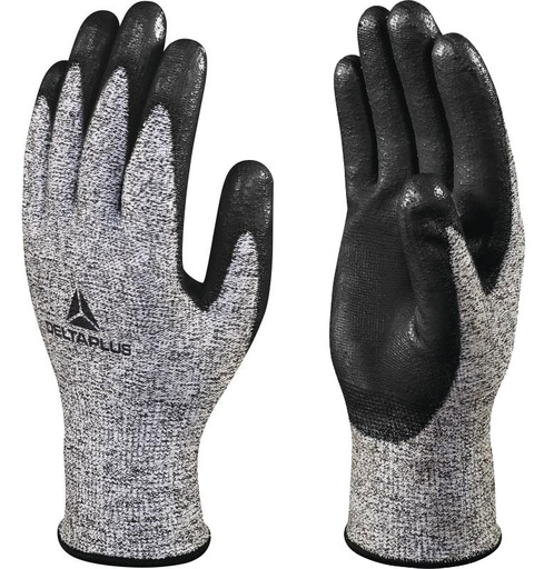 [VVECUTC03GRG308] GANT TRICOT ANTI-COUPURE - PAUME ENDUITE NITRILE T.08