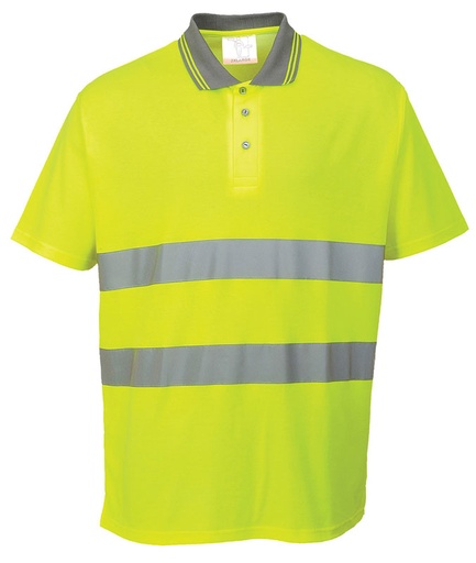 [PWTS171JAL] POLO CONFORT COTON JAUNE S171 HI-VIZ EN ISO 20471 CL2 T.L