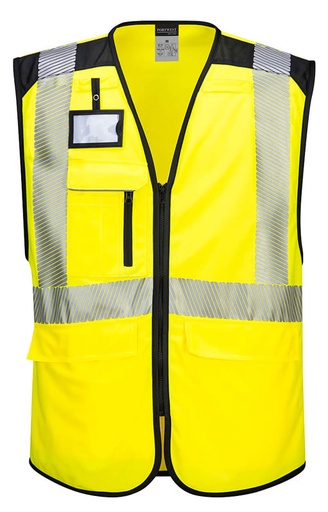 [PWTPW309JNM] GILET MULTIPOCHE JAUNE/NOIR HI-VIZ PW309 T.M