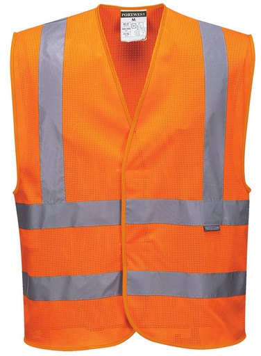 [PWTC370ORR2XL/3XL] GILET HI-VIS MESHAIR C370 EN ISO 20471 CL2 ORANGE T.2XL/3XL