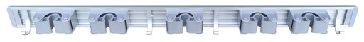[TAMP529] SUPPORT BALAI MURAL ALU. 70CM 5 BLOCS.