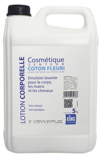 [SICOA13268] LOTION MAINS, CORPS ET CHEVEUX COTON FLEURI KING 5L