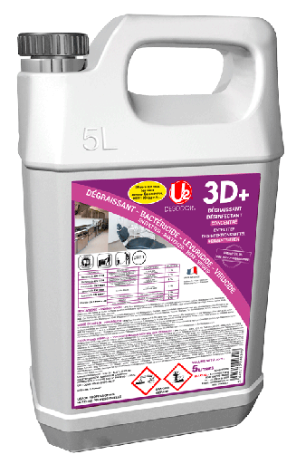 [SICOA24624] DEGRAISSANT DESINF. MOUSSANT CONCENTRE 3D+ DESODOR U2 5L 