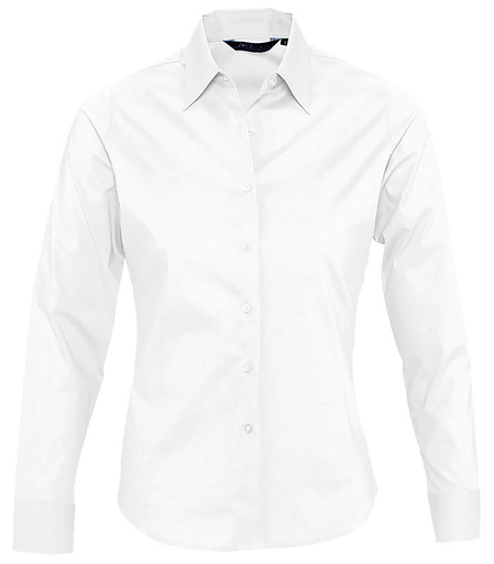 [SOLSEDENBLXS] CHEMISE BLANCHE MANCHE LONGUE STRETCH FEMME EDEN T.XS