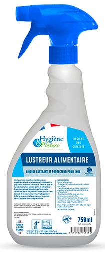 [HN344014/12X750] LUSTREUR ALIMENTAIRE LIQUIDE ET PROTECTEUR POUR INOX 750ML