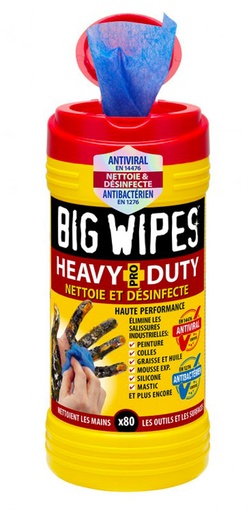 [DIFBIHEA080-ZZ000B] LINGETTES DESINF.BIG WIPES HEAVY-DUTY BTE DE 80 LING.