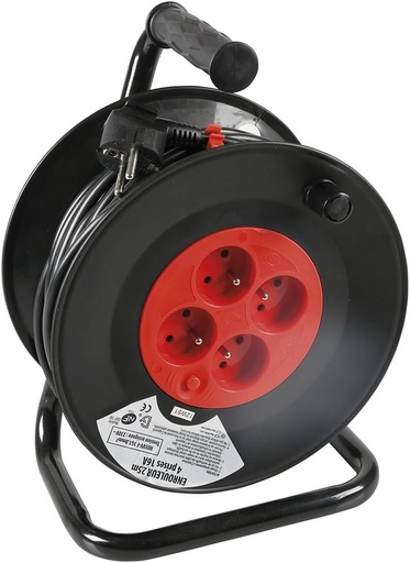 [ENROULEUR25M] ENROULEUR 25M 16A 4 PRISES 