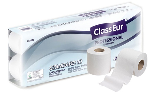 [FC5206] PAPIER TOILETTE STANDARD10 PQT DE 10 RLX (ECOLABEL)