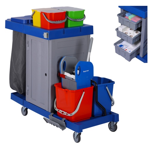 [BAYHOME036D] CHARIOT HOPITAL E036 MULTI-USAGE AVEC PRESSE A MACHOIRE