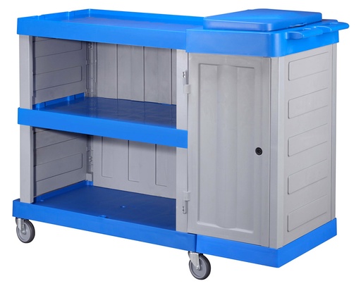 [BAYRESC03] CHARIOT D'HOTEL ET SERVICE AVEC 2 ETAGERES ET 1 COMPARTIMENT DE 120L