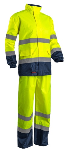 [COV7HWRYS] VESTE ET PANTALON DE PLUIE JAUNE/MARINE HI-VIZ 7HWRY CL3 T.S