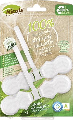 [PRODN510632] BLOC WC ECOCERT MENTHE-EUCALYPTUS LOT DE 2