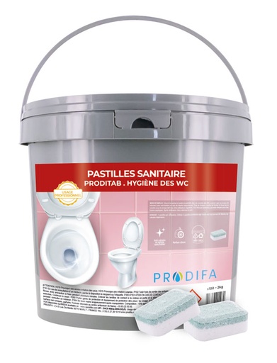 [PRODPASTWCTABEFR] PASTILLE SANITAIRE HYGIENE DES WC SEAU DE 100 TABLETTES (2KG)
