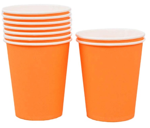 [J02022OR] GOBELET CARTON ORANGE 200CC PQT DE 50