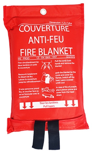 [COUVAFS] COUVERTURE ANTI FEU 180X120CM ETUI SOUPLE