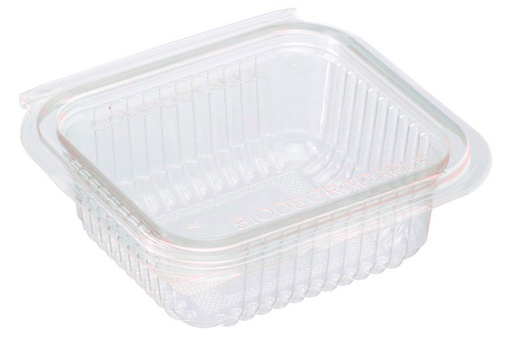 [AUD3.1.1.067] BARQUETTE OVALE 250ML AVEC COUVERCLE CHARNIERE PQT DE 100 PCS