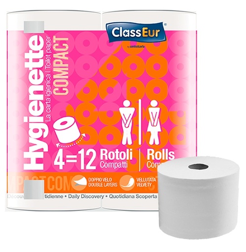 [FC5204] PAPIER TOILETTE COMPACT LOT DE 4 RLX