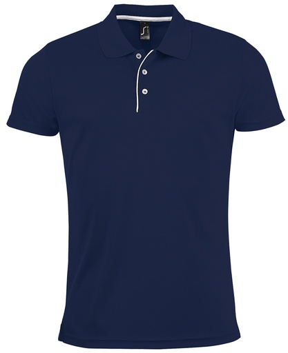 [POLPERFORMERMAL] POLO PERFORMER MARINE 100% POLY.  T.L
