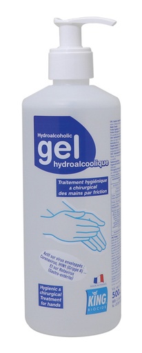 [SICOA19250] GEL HYDROALCOOLIQUE KING 500ML AVEC POMPE