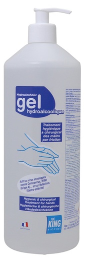 [SICOA19251] GEL HYDROALCOOLIQUE KING 1L AVEC POMPE