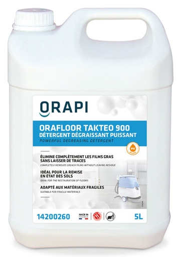 [ORH14200260] ORAFLOOR TAKTEO 900 DETERGENT DEGRAISSANT PUISSANT ORAPI 5L