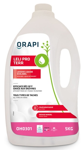[ORHOH0301] LELIPRO TERR LESSIVE LIQUIDE ORAPI ECOLABLE 5L 