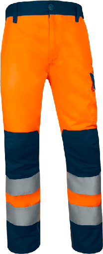 [VM1PA2HVCL2ORS] PANTALON HI-VIZ M1PA2HV CL2 ORANGE/MARINE T.S