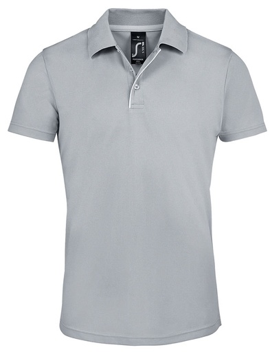 [SOLSPERFMGP2XL] POLO PERFORMER MEN GRIS PURE PIQUE POLYESTER 180GR T.2XL