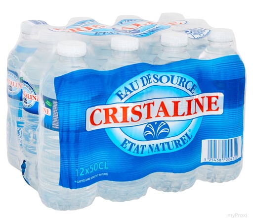 [EAU50CL] EAU DE SOURCE CRISTALINE 50CL PACK DE 12 BOUTEILLES