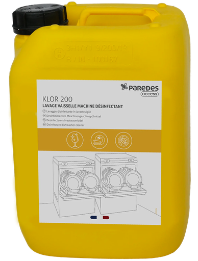 [PAR010491] LIQUIDE LAVE VAISSELLE MACHINE DESINF.CHLORE KLOR 200 22KG